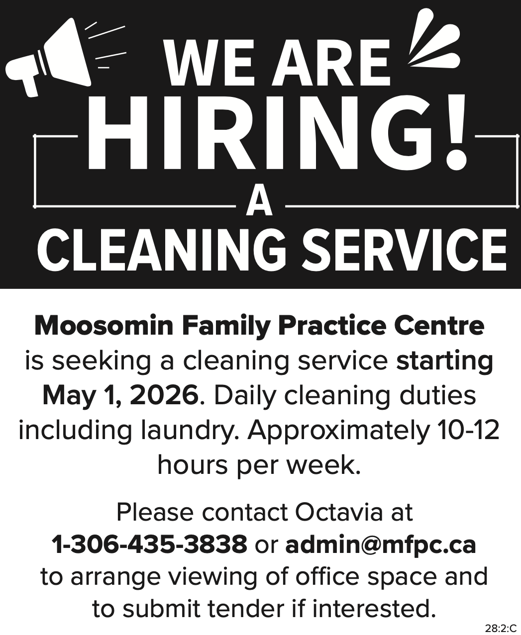 Moosomin Family Practice - Cleaning Service 